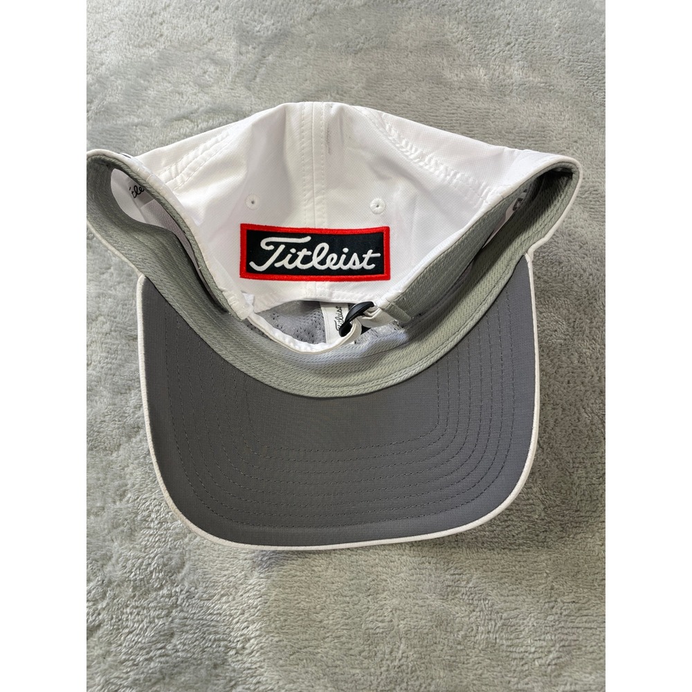 Titleist FootJoy FJ Hat Cap Golf Mens‎ White Pro V1 Performance Adjustable - Picture 8 of 8